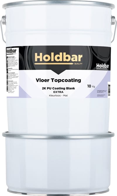 Holdbar Vloer Topcoating Extra Mat 10 kg - Vloerverf - Bestand Tegen Weekmakers in Rubber Banden - Transparant - Glashelder - Vergeelt niet - Slijtvast - UV-bestendig - Voor binnen en buiten - 2 Componenten