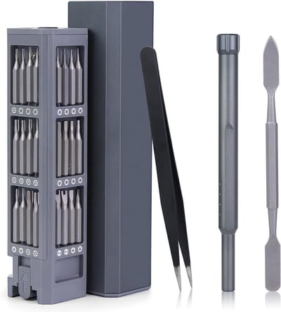 Fijnmechanica Schroevendraaierset - Mini Schroevendraaier Set - Precisie Reparatie - 45 Delig - Magnetisch - Zilver