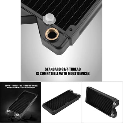 Dailygoods- Warmtewisselaar Premium Duurzaam - G1/4 Draad - Koeling - PC Koelsysteem - Snelle Stralingsstrip - Robuust Koper - Koeler