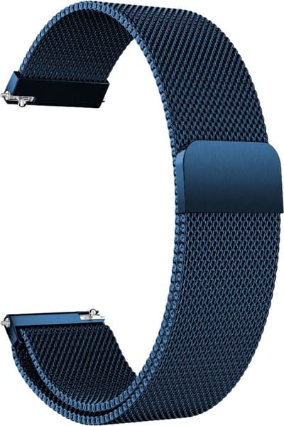 Milanees bandje - geschikt voor Garmin Venu (2 Plus) / Venu SQ (2) / Vivomove (Style - Sport) / Vivoactive 3 / 5 / 6 / Forerunner 55 / 165 / 245 / 645 / 570 - 42mm - donkerblauw