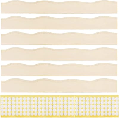Set van 24 Onbehandelde Decoratieve Houten Lijsten met Golfrand (40 x 4 cm) voor DIY Decoratie, Poppenhuis en Wandplank