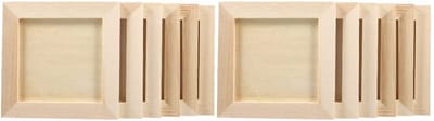 Dailygoods- Fotolijst 12 stuks - Houten Fotolijst - DIY Fotolijst - Educatief Speelgoed - Afmetingen 12x12 cm - Duurzaam Hout - Houten Lijst