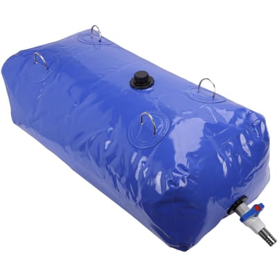 Vessie de stockage d'eau 110L Grande capacité Portable Pliable PVC Souple Réservoir d'eau pour Jardin Extérieur Camping blue