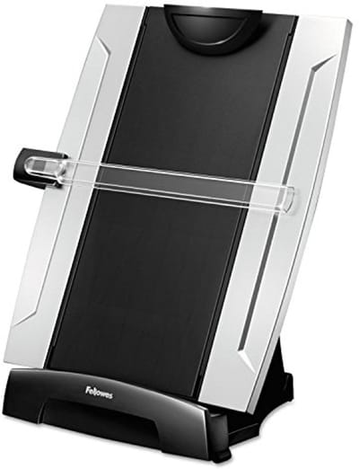 Desktop Kopiehouder met Memoboard - Zwart/Zilver 15" x 10.3" x 6"