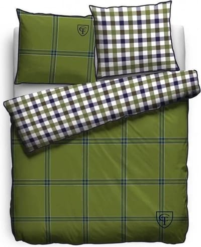 Cottonfield St. Louis Dekbedovertrek - Tweepersoons - 200x200/220 cm - Green