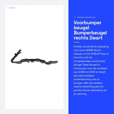 Dailygoods- Voorbumper Beugel - Compatibel met D0DGE/CHRYSLER - Zwart - Links/Rechts - 1 Paar - Hoogwaardig Materiaal - Bumperbeugel