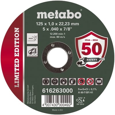 Metabo 616263000 Doorslijpschijf - 125 x 1 x 22,23mm