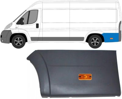 Achterste sierlijst zijlijst met positielicht voor Fiat Ducato 2006-2018 / Links