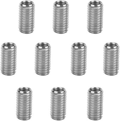 Dailygoods- Schroefdraadinzetstukken Set van 10 - M8/M6 - Roestvrij Staal - Reduceermoeren - Zelftappende Inzetstukken - Duurzaam en Betrouwbaar