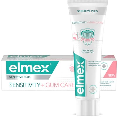 Elmex Sensitive Plus - Tandpasta - Gevoelige Tanden & Tandvlees - Tinnen Fluoride & Zink - 75ml
