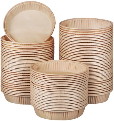 Dailygoods- Quichevorm Mini - 100 Stuks - Perkament - Antiaanbaklaag - Ideaal voor Taarten - Individuele Porties - 11 x 9,2 cm - Bakvorm