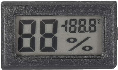Shopcentral - Digitale Thermometer - Nauwkeurige Vochtigheidsmeter - Compact en Handig - Zwart - Temperatuur- en Vochtigheidmonitor - Geschikt voor Th