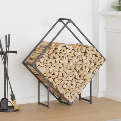 vidaXL - Brandhoutrek - 100x25x100 - cm - koudgewalst - staal - antracietkleurig