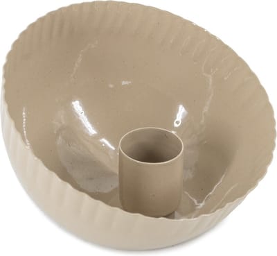 Kaarsenstandaard bowl beige