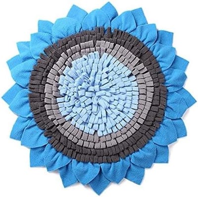 Snuffelmat Hond - Intelligent Speelgoed - Voedsel Zoeken - Wasbaar Ontwerp - 50 x 50 cm - Blauw