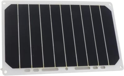 Draagbare Zonnepaneel - Oplader Outdoor - Stroom Opwekken - IP65 Waterbestendig - 10W Vermogen - Zwart