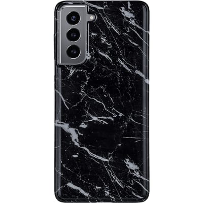TwoTone Samsung Galaxy S21 Plus Marble Style Luxe Backcover Zwart