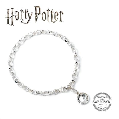 The Carat Shop - Harry Potter Zilveren Bedel Armband met Schitterende Kristallen - Zonder Bedels