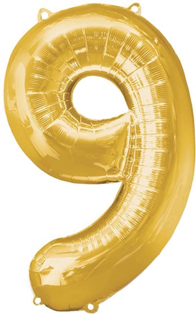 LUQ - Cijfer Ballonnen - Cijfer Ballon 8 Jaar Goud XL Groot - Helium Verjaardag Versiering Feestversiering Folieballon