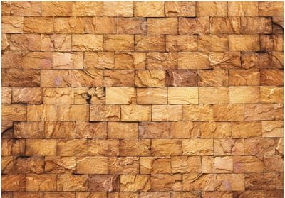 Fotobehangkoning - Behang - Vliesbehang - Fotobehang - Stenen Muur - 100 x 70 cm