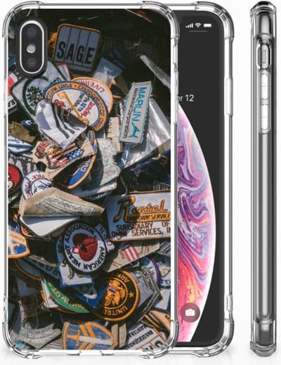 Apple iPhone X | Xs Anti-shock Hoesje met foto Badges