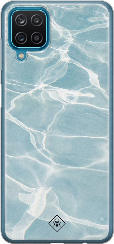Casimoda® hoesje - Geschikt voor Samsung A12 - Aqua - Backcover - Siliconen/TPU - Blauw