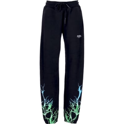 Lichtgewicht heren trainingsbroek Lightning Pants Zwart/groen/lichtblauw