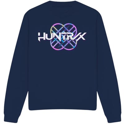 K-Pop Demon Hunters Unisex Adult Huntr/X Pastel Logo Sweatshirt (Marine)