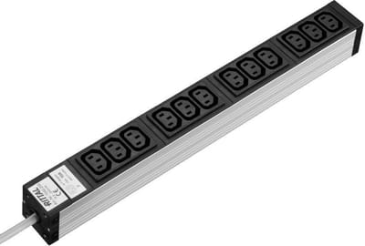 Rittal DK 7240.200 Stekkerdoos Twaalfvoudig Aluminium Meerdere kleuren 1 stuk(s)