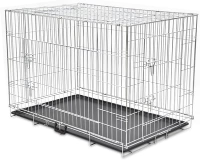 Hondenkooi Transportkooi - Dierenverblijf Bench - Veilig Vervoer - Inklapbaar Met 2 Deuren