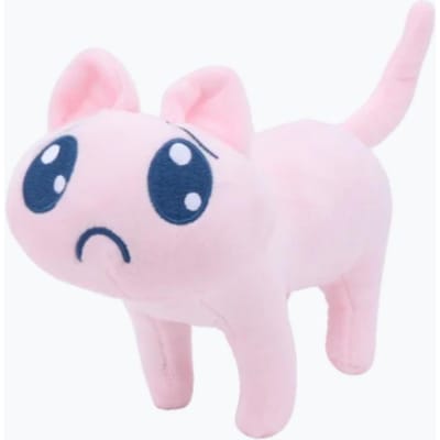 Jeu Needy Girl Overdose Peluche P-Chan Douce Un Chat P Peluche Animale En Peluche Pour Fans  Objet de Collection Kawaii Peluche Anime Cadeau 20cm white