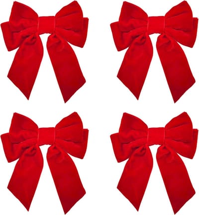 Grote Strik Haarspelden - 4 Stuks, Fluwelen Haarclips voor Vrouwen en Meisjes, Perfect voor Ponytails en Haaraccessoires
