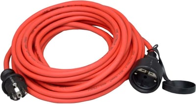 Kopp rubber verlengkabel 10 mtr | 3x1.5mm² | IP44 | 3500W