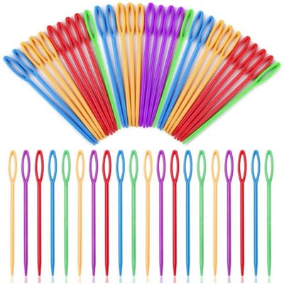 20 Stuks kleurrijke kunststof breinaalden - Stopnaalden - Wolnaalden - Handwerk accessoires - LOUZIR