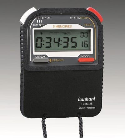Hanhart stopwatch electronisch model Profil 225.1721-00 - 1/100 sec. - chronometer