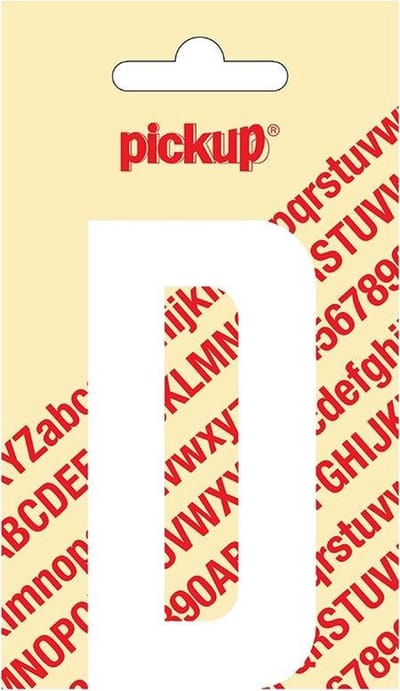 Pickup plakletter Nobel 90 mm wit D - 31012090D