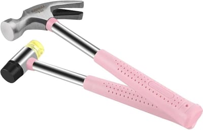 Mini Hamer Set - 8 oz Klauwhamer en Rubberen Hamer voor Precisiewerk