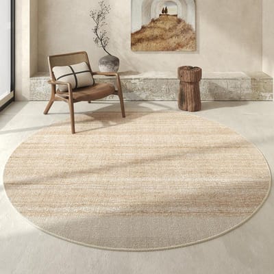 Moderne Minimalistische Vloerkleden voor Slaapkamer Groot Oppervlak Dik Studiekleed Licht Luxe Woonkamer Decoratie Rond Tapijt Thuis Antislip Mat 140x140CM