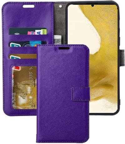 Portemonnee Book Case Hoesje Geschikt voor: Samsung Galaxy S22+ S906 Paars