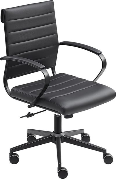 Sedero Bureaustoel Cádiz Zwart - Black Steel Edition - PU Leer - Bureaustoel voor Volwassenen
