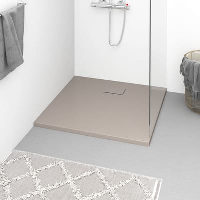 vidaXL - Douchebak - 90x80 - cm - SMC - bruin