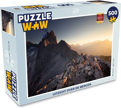 Puzzel Uitzicht over de bergen - Legpuzzel - Puzzel 500 stukjes