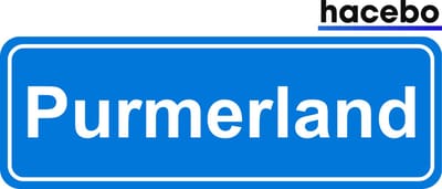 Hacebo - Plaatsnaam Sticker - 29x10 CM - Purmerland sticker - Verkeersborden sticker - grappige cadeaus - Purmerland