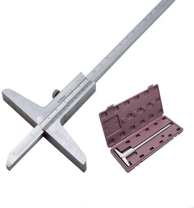 Dailygoods- Remklauw Micrometer 200 MM - Dieptemeter - Meetgereedschap - Haakvormig Einde - Nauwkeurigheid +/− 0.05mm - Metrisch