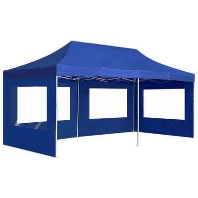 vidaXL - Partytent - inklapbaar - met - wanden - 6x3 - m - aluminium - blauw