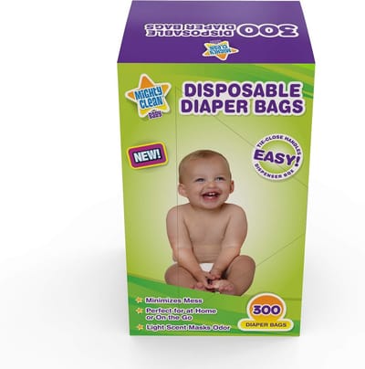 Wegwerpluiertassen met Poedergeur voor Baby's, 300 Stuks