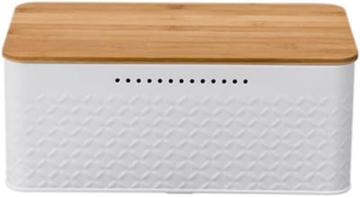 Broodtrommel - Brooddoos - Verse Broodwaren - Geïntegreerde Ventilatie - 34 x 20 x 15 cm - Wit