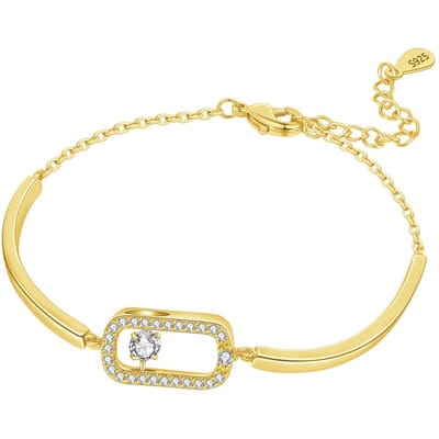 Bracelets Diamants Authentiques Intemporels Cuivre Pur Véritable Charms Décoratifs Mode Accessoires de Création Bijoux de Luxe Mariage Fête Femmes beige