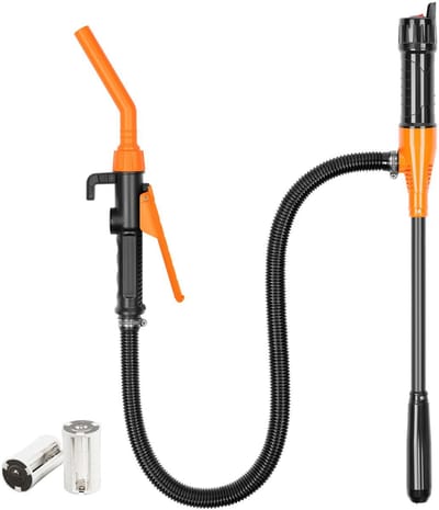 Draagbare batterijpomp, verbeterde op batterijen werkende elektrische hevelpomp, waterpomp, eenvoudig te gebruiken handbrandstofpomp, draagbare batterijpomp voor het overbrengen van gas, brandstof, diesel en water (1 stuk)