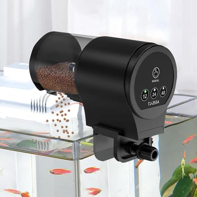 Futterautomat voor aquarium Automatische visvoerdispenser: 100ML Grote capaciteit visvoer feeder Vochtbestendig visvoerautomaat voor aquarium vistank